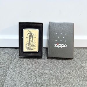 Zippo Lighter Scrimshaw Lighthouse